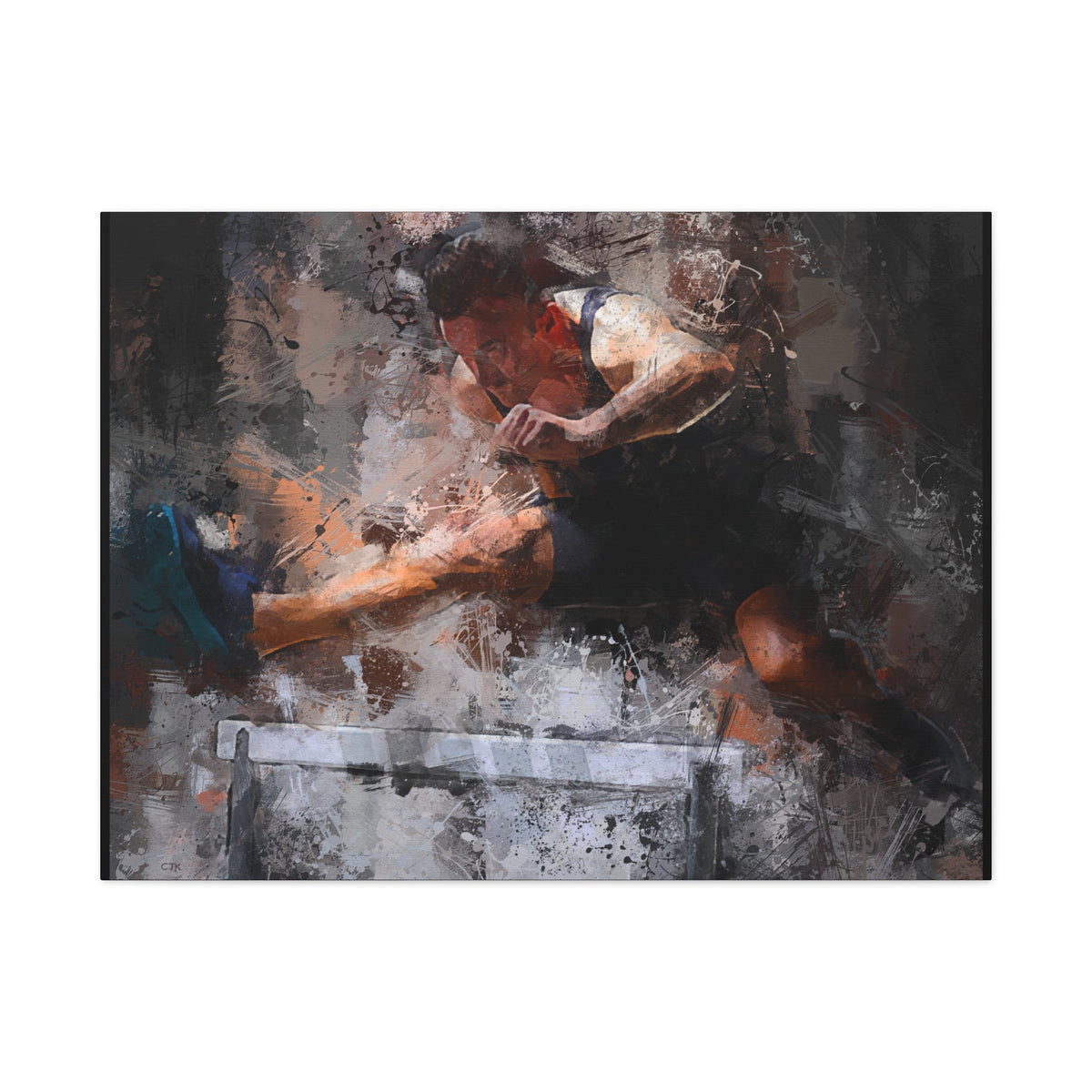 Track & Field Oil Painting