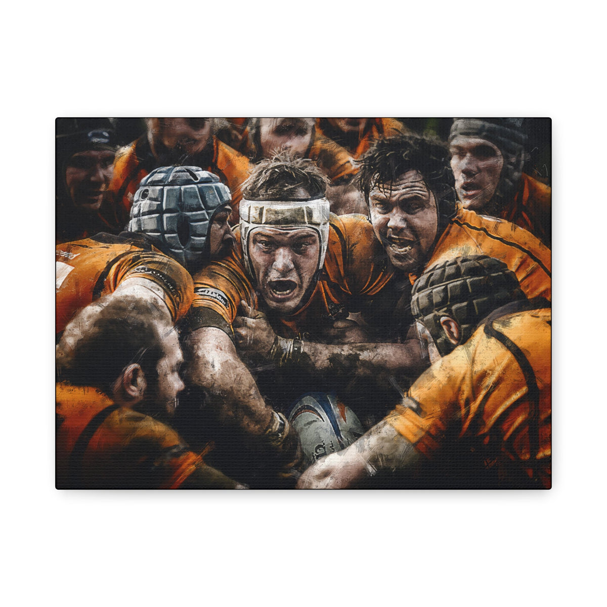 Rugby Oil painting