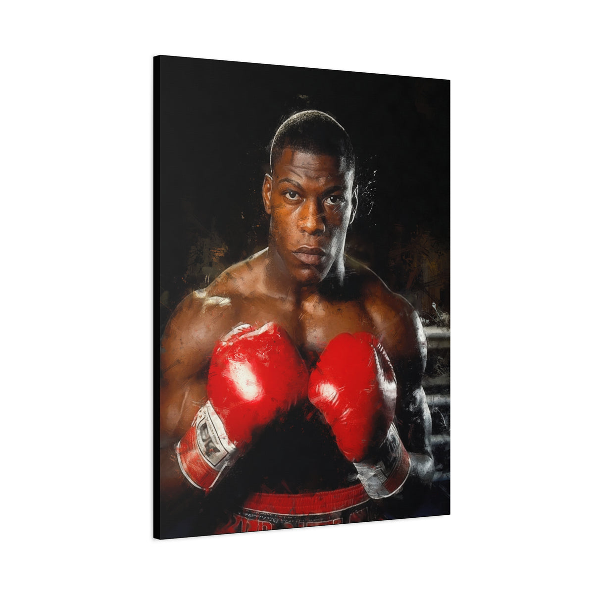 Powerful Presence: Frank Bruno - Stretched Canvas Fine Art Boxing Print Poster, Ready to Hang, Wall Art Boxing Gift
