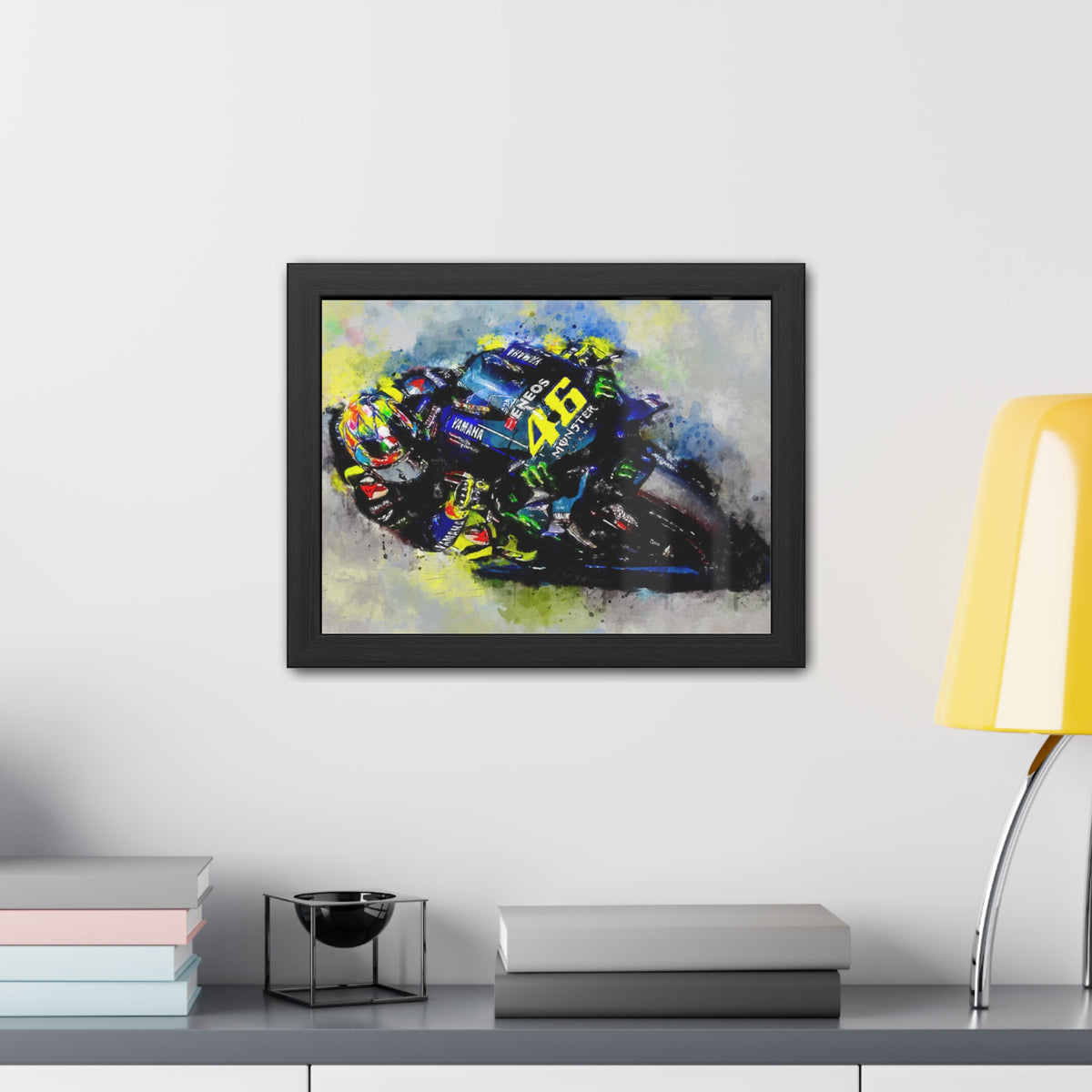 Adrenaline Unleashed: Framed MotoGP Watercolour Fine Art Print Poster - Ready to Hang, Wall Art MotoGP Gift