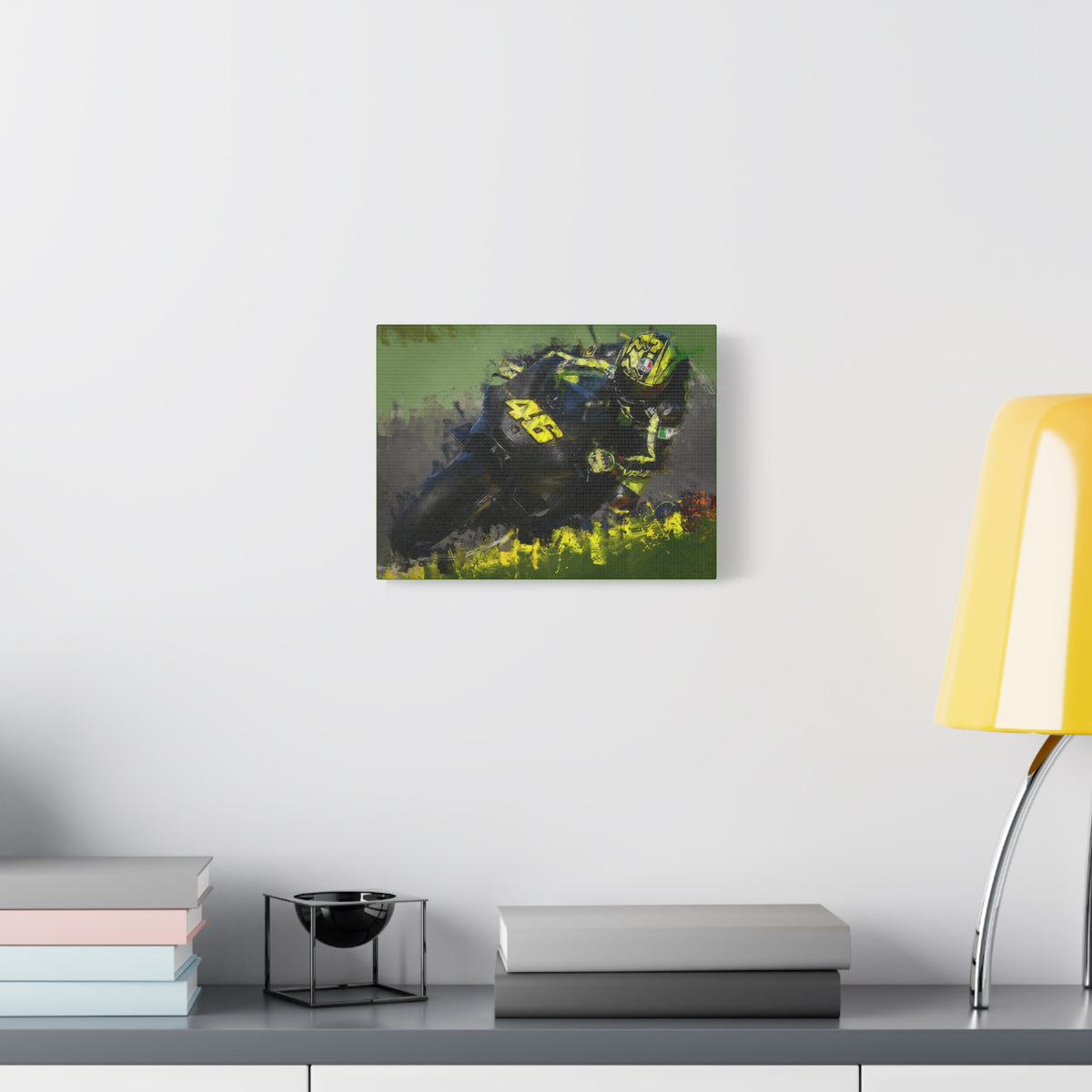 Capture the Thrill: Stretched Canvas Fine Art MotoGP Print Poster - Ready to Hang, Wall Art MotoGP Gift