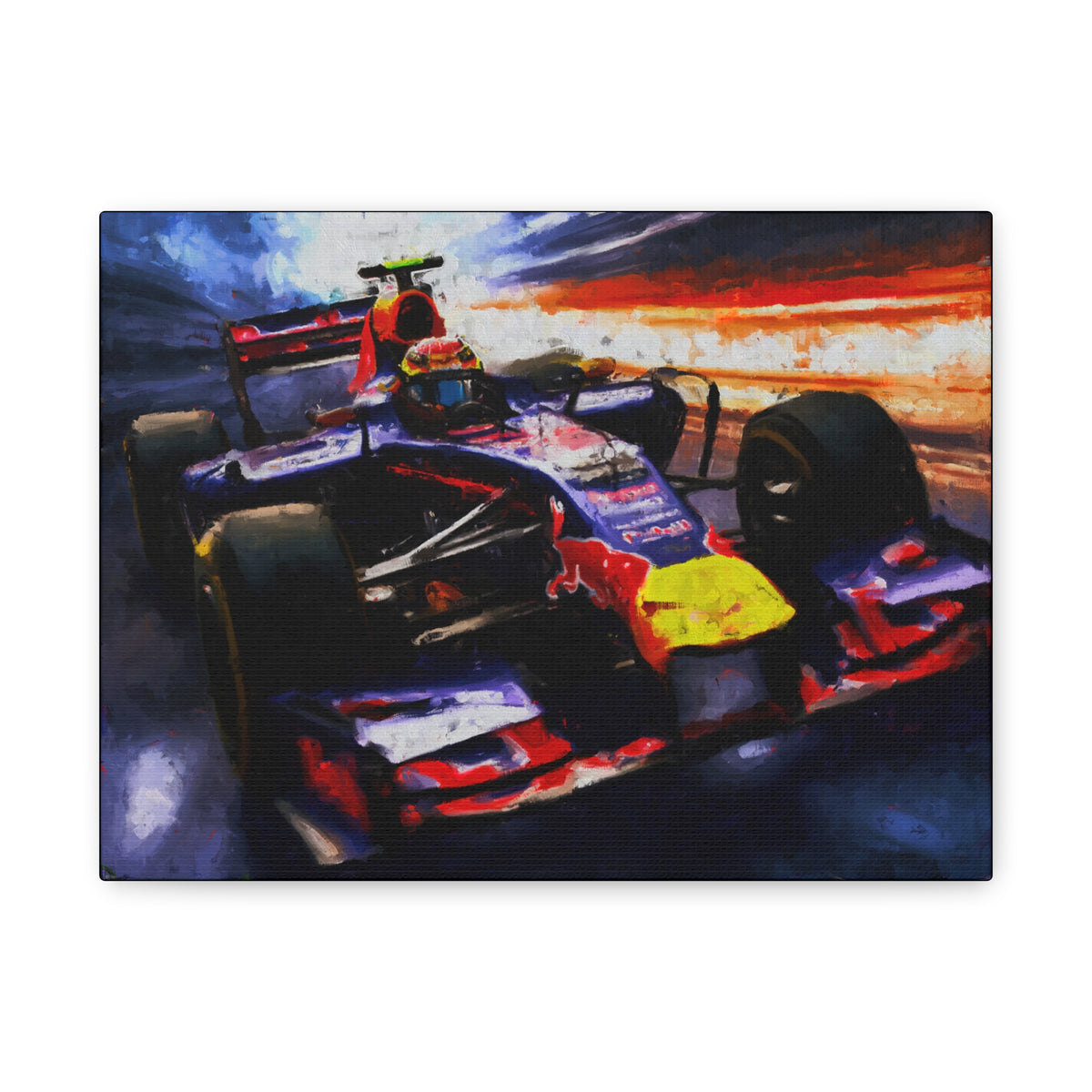 Speeding through a  Monaco Circuit Tunnel: Stretched Canvas F1 Fine Art Print Poster - Ready to Hang, Wall Art Formula One Gift