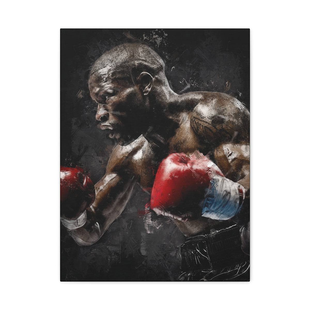 Floyd's Essence: Stretched Canvas Fine Art Boxing Print Poster,  Ready to Hang, Wall Art Boxing Gift