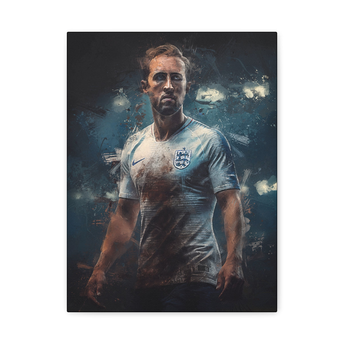 Kane's Majesty: Expressionist Portrait Painting - Stretched Canvas Football Fine Art Print Poster- Ready to Hang Football Wall Art, Fan Gift