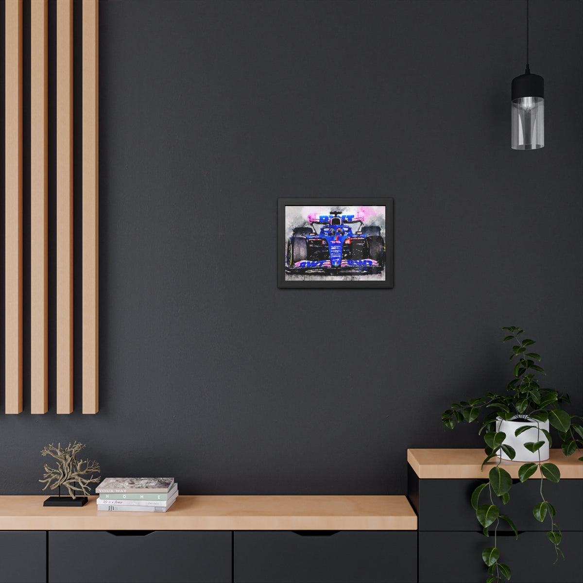 Adrenaline Rush: Framed Watercolour F1 Fine Art Print Poster, A Thrilling Statement for Your Wall, Ready to Hang, Perfect Formula One Gift