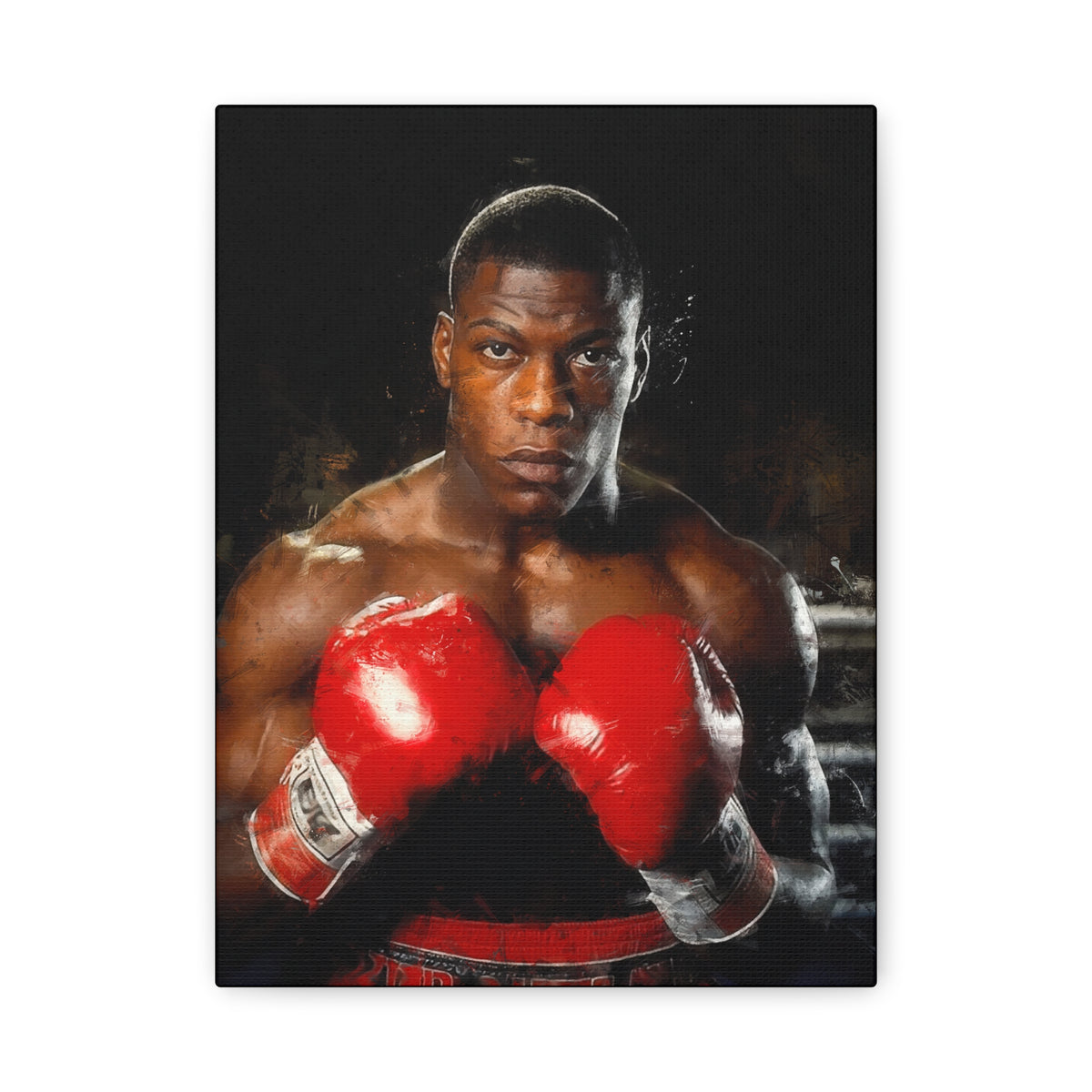 Powerful Presence: Frank Bruno - Stretched Canvas Fine Art Boxing Print Poster, Ready to Hang, Wall Art Boxing Gift