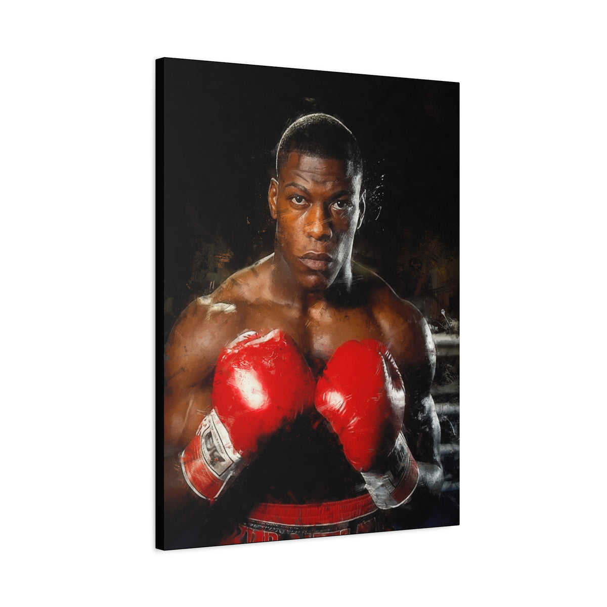 Powerful Presence: Frank Bruno - Stretched Canvas Fine Art Boxing Print Poster, Ready to Hang, Wall Art Boxing Gift