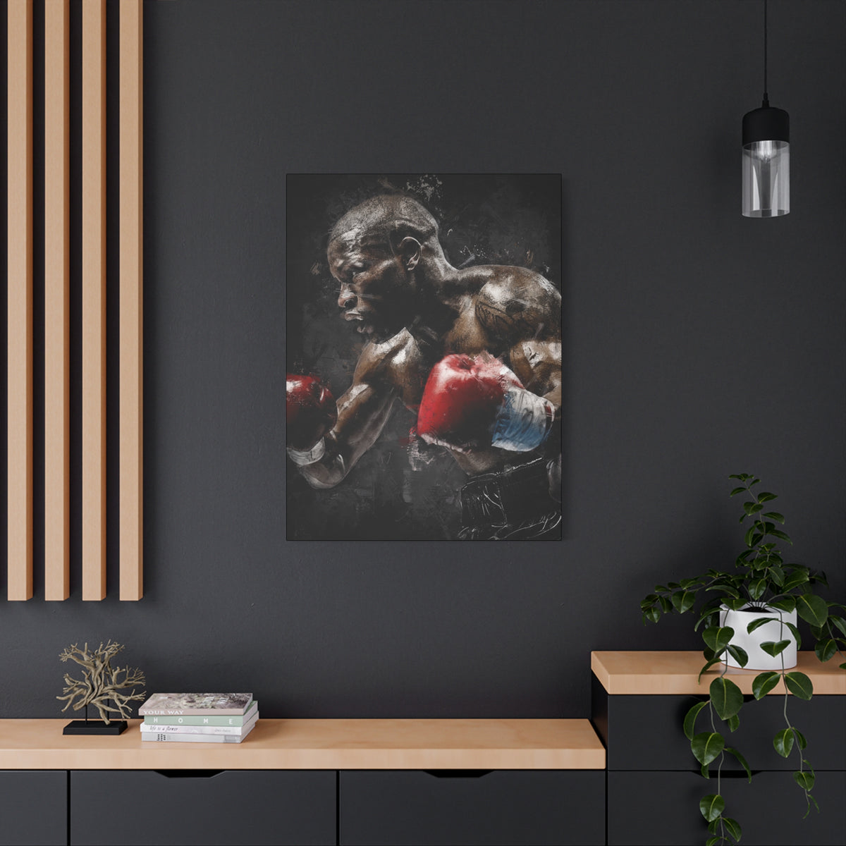 Floyd's Essence: Stretched Canvas Fine Art Boxing Print Poster,  Ready to Hang, Wall Art Boxing Gift