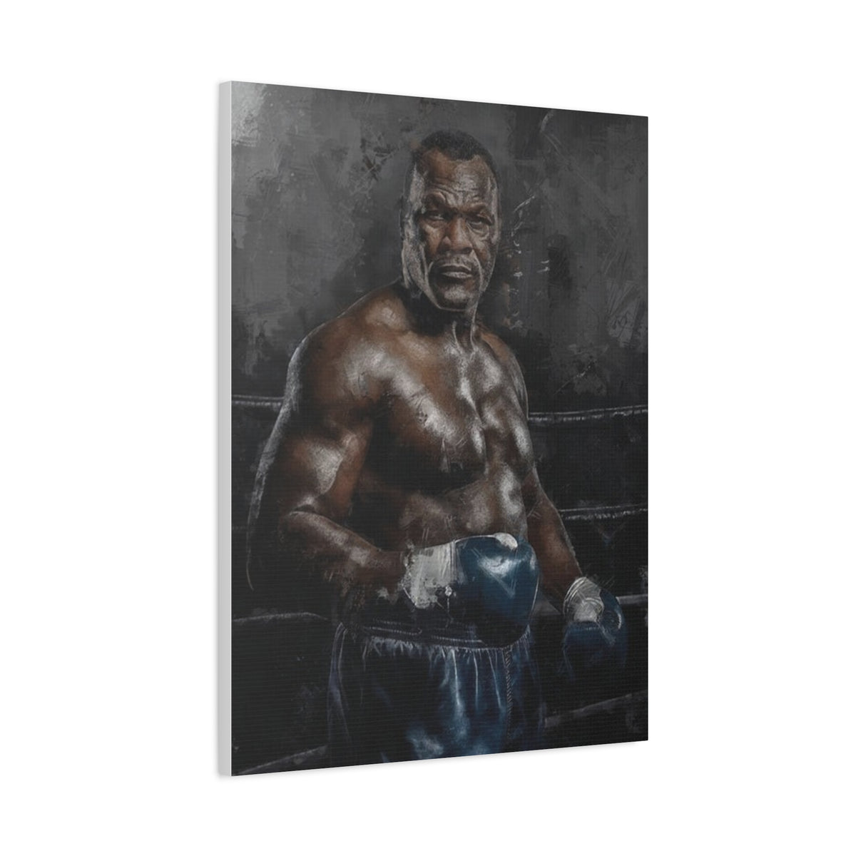 Smokin' Joe Frazier: Stretched Canvas Fine Art Boxing Print Poster - Ready to Hang, Wall Art Boxing Gift