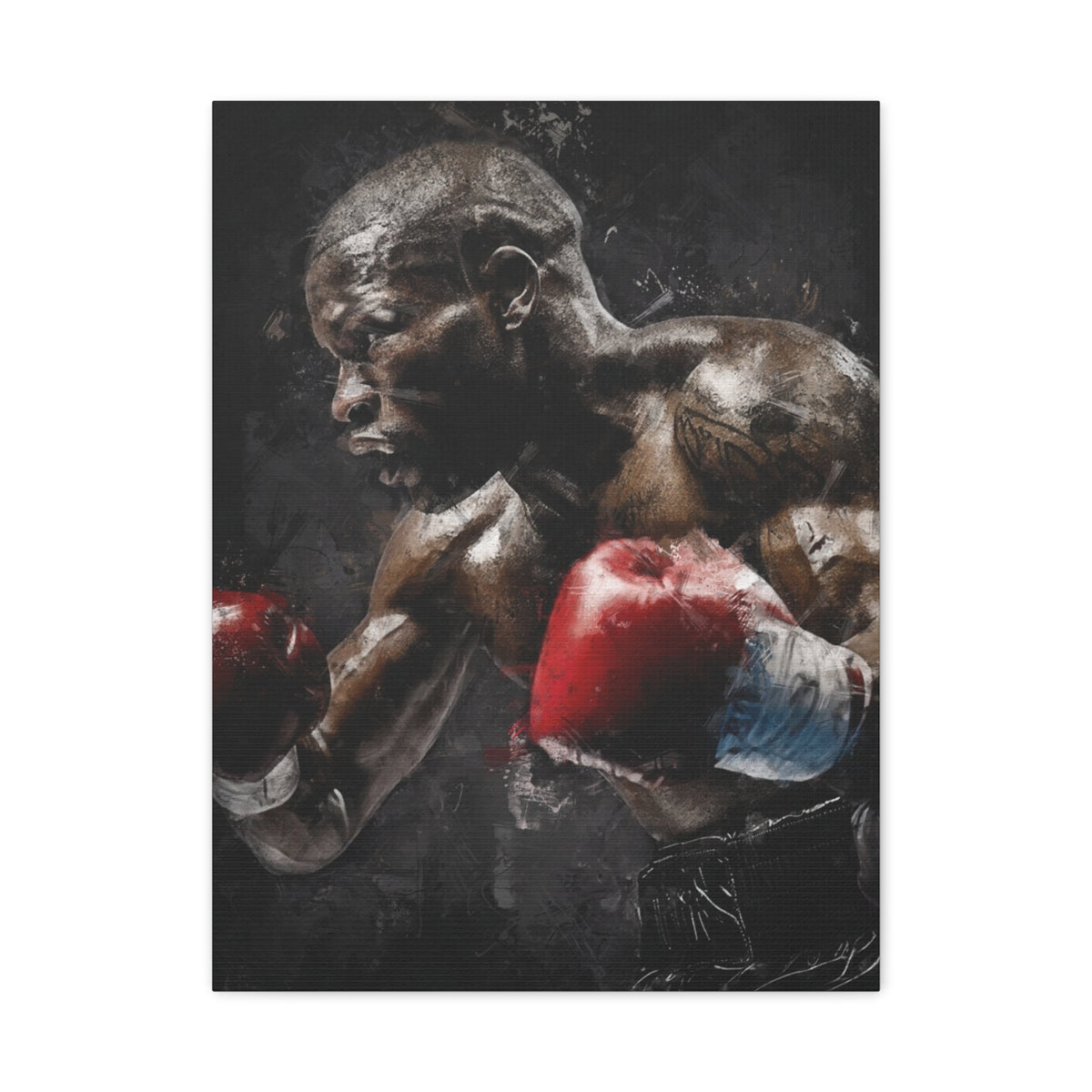 Floyd's Essence: Stretched Canvas Fine Art Boxing Print Poster,  Ready to Hang, Wall Art Boxing Gift