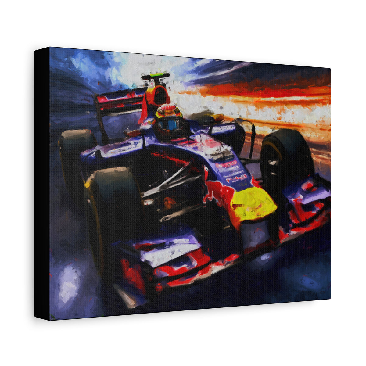 Speeding through a  Monaco Circuit Tunnel: Stretched Canvas F1 Fine Art Print Poster - Ready to Hang, Wall Art Formula One Gift