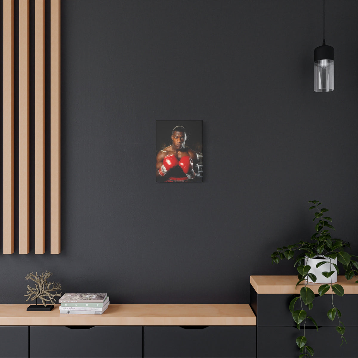 Powerful Presence: Frank Bruno - Stretched Canvas Fine Art Boxing Print Poster, Ready to Hang, Wall Art Boxing Gift
