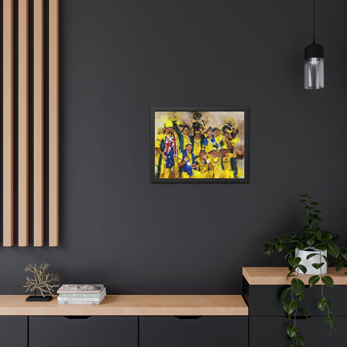 2003 Cricket World Cup Victory: Australia's Trophy Ceremony in Watercolour - Fine Art Print, Ready to Hang Wall Art Cricket Gift.
