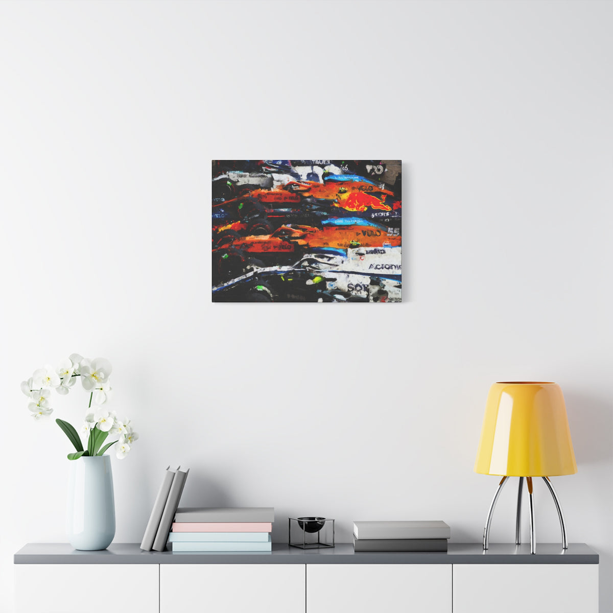 Feel the Roar: Stretched Canvas Fine Art F1 Print Poster - Ready to Hang, Wall Art Formula One Gift