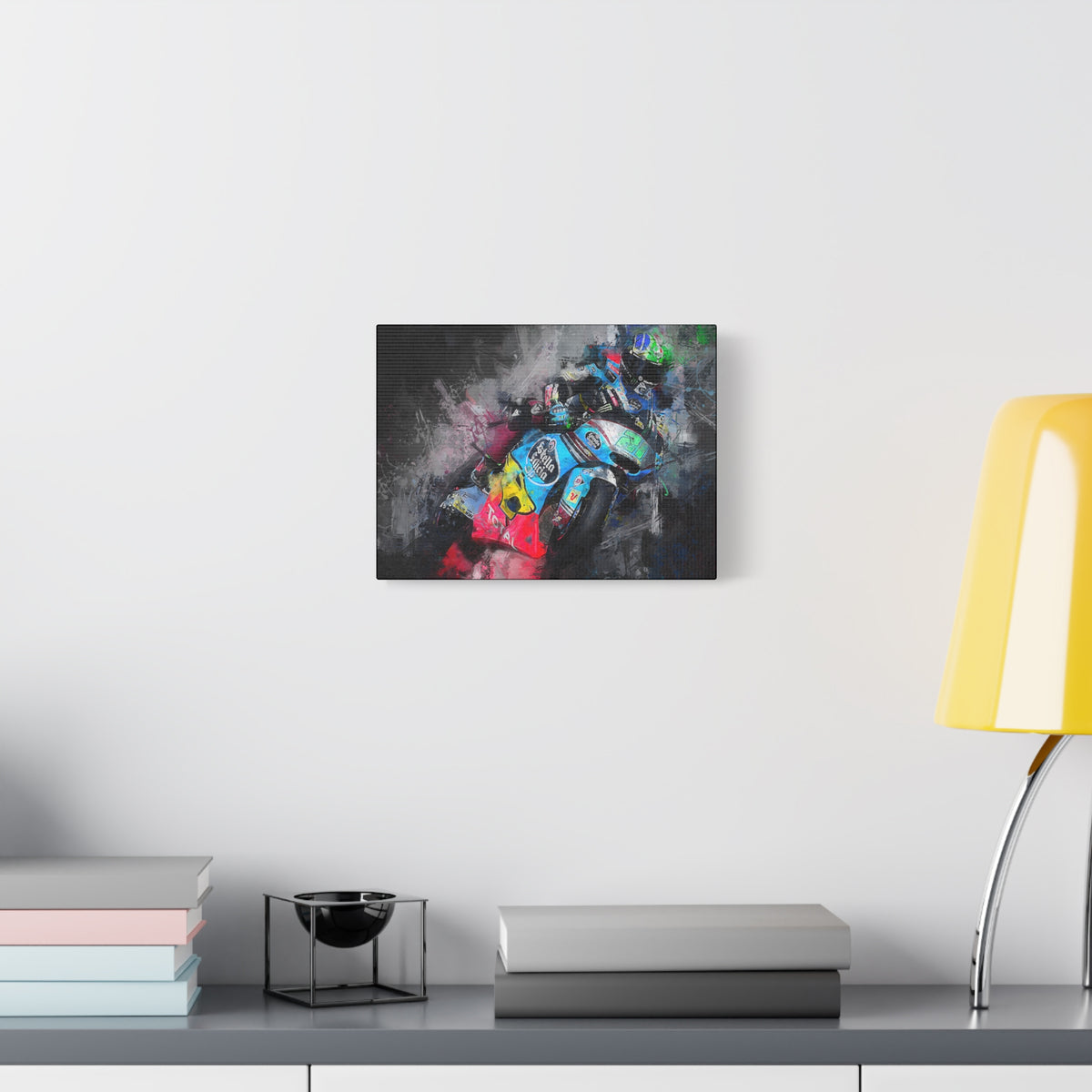 Experience the Roar: Stretched Canvas Fine Art MotoGP Print Poster - Ready to Hang, Wall Art MotoGP Gift