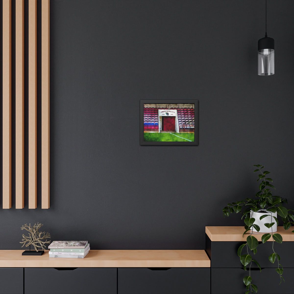 Arbroath FC Gayfield Park Watercolour Print ,Ready to Hang Framed Watercolour Fine Art Painting Print Poster