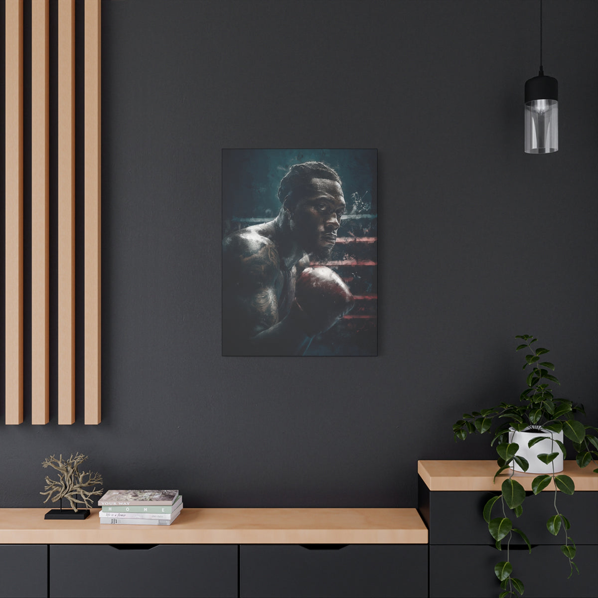 Deontay Wilder Portrait Painting: Expressive Canvas Fine Art - Ready to Hang, Wall Art Boxing Gift - Fine Art Boxing Print Poster