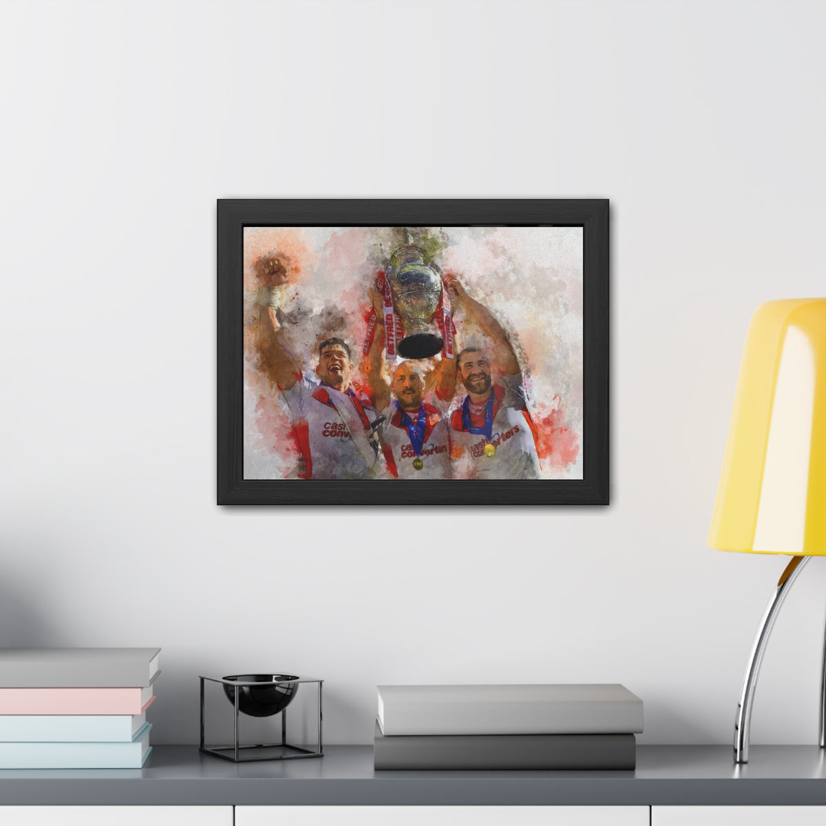 Rugby League Challenge Cup Winners 2021 St Helens Framed Art Print Poster, Ready to Hang, Saints Fan Gift