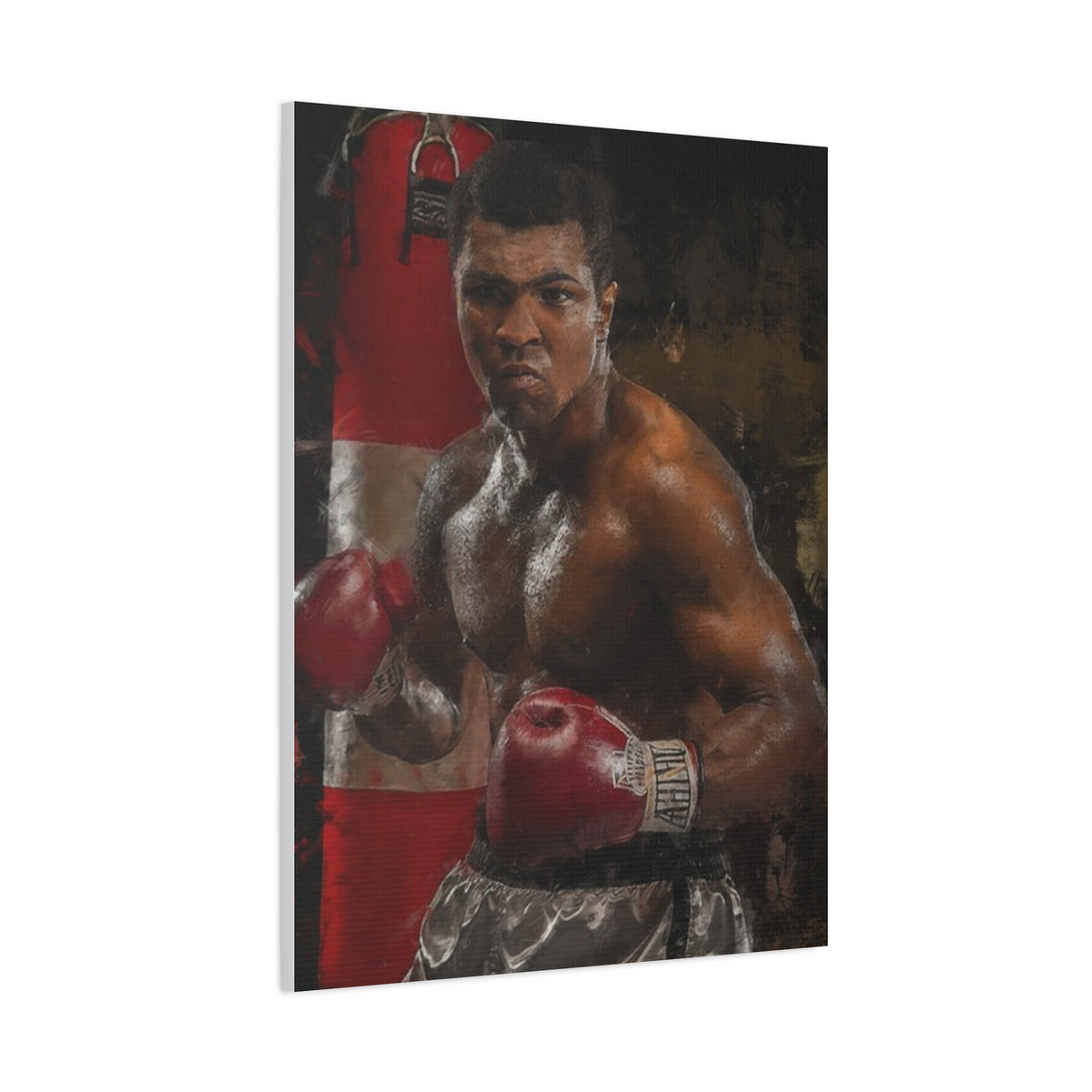 The Greatest: Muhammad Ali Stretched Canvas Fine Art Boxing Print Poster - Ready to Hang, Wall Art Boxing Gift