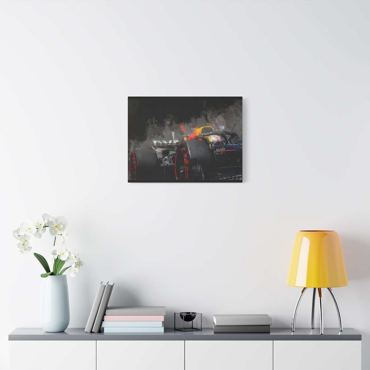 Formula One Speed Unleashed: Stretched Matte Canvas Fine Art F1 Print Poster - Ready to Hang, Wall Art Formula One Gift