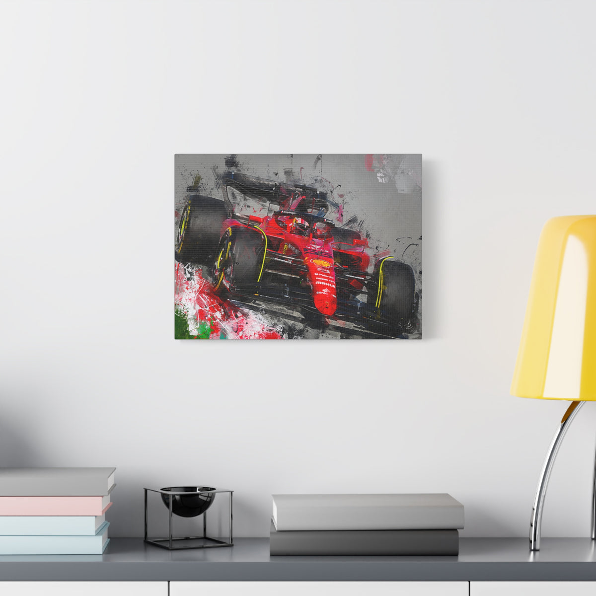 Speed and Style Unleashed: Stretched Canvas Fine Art F1 Print Poster - Ready to Hang, Wall Art Formula One Gift