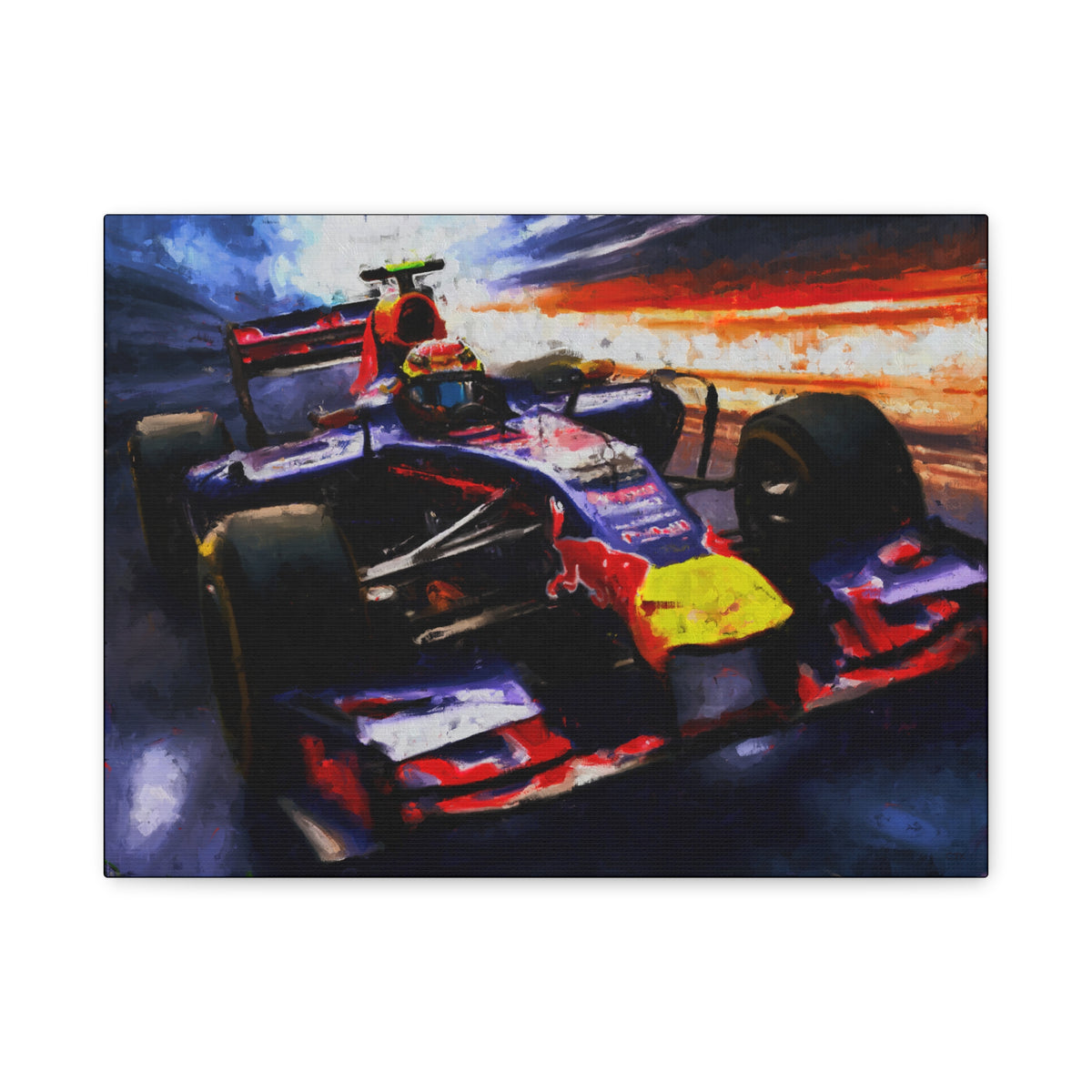 Speeding through a  Monaco Circuit Tunnel: Stretched Canvas F1 Fine Art Print Poster - Ready to Hang, Wall Art Formula One Gift