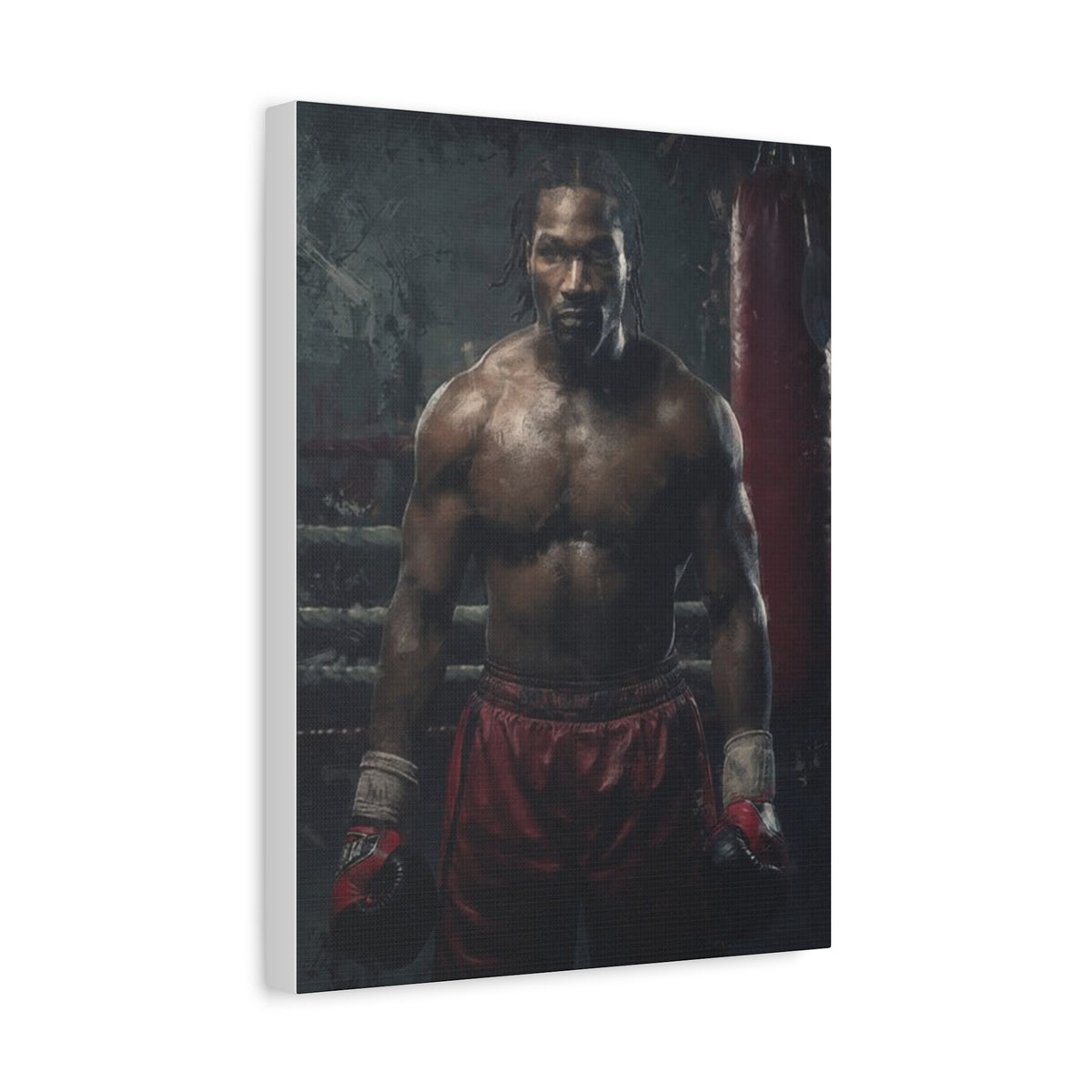 Lennox Lewis: Dynamic Boxing Brilliance - Stretched Canvas Fine Art Boxing Print Poster, Ready to Hang, Wall Art Boxing Gift (Copy)
