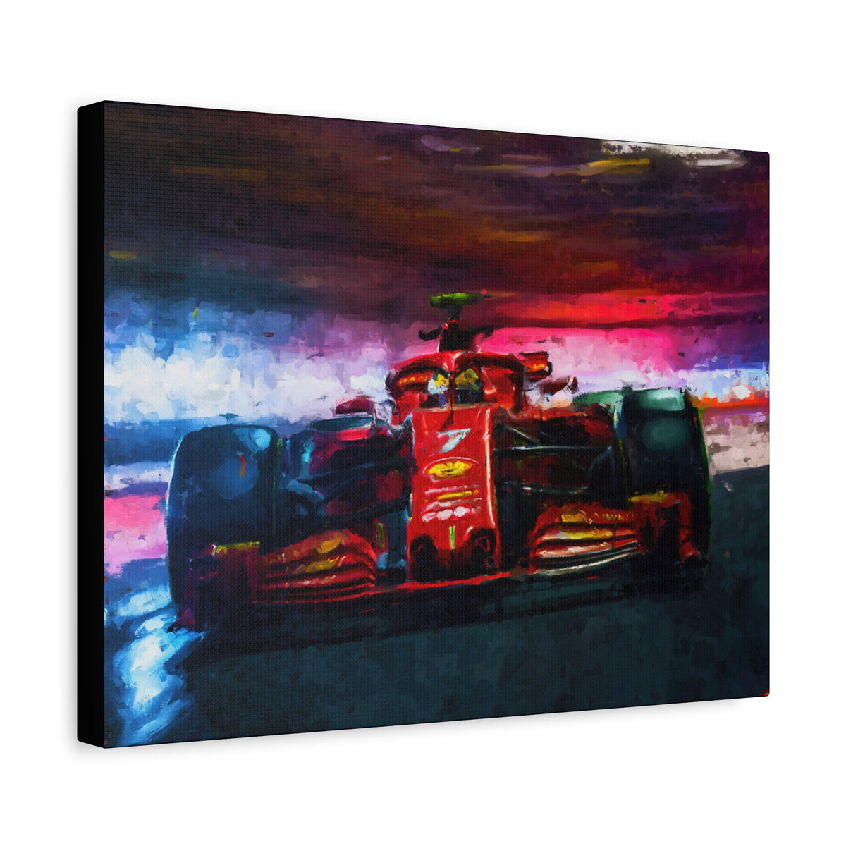 Drive into the Thrill: Formula One Racing Car Impressionist Painting Fine Art Print Poster - Ready to Hang, Formula One Gift