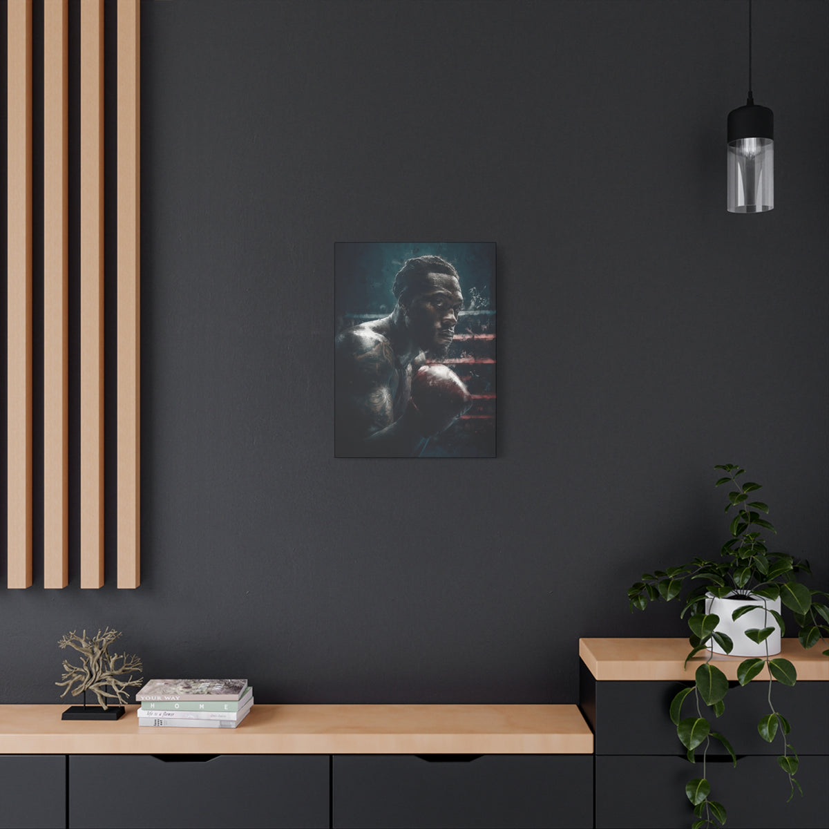 Deontay Wilder Portrait Painting: Expressive Canvas Fine Art - Ready to Hang, Wall Art Boxing Gift - Fine Art Boxing Print Poster