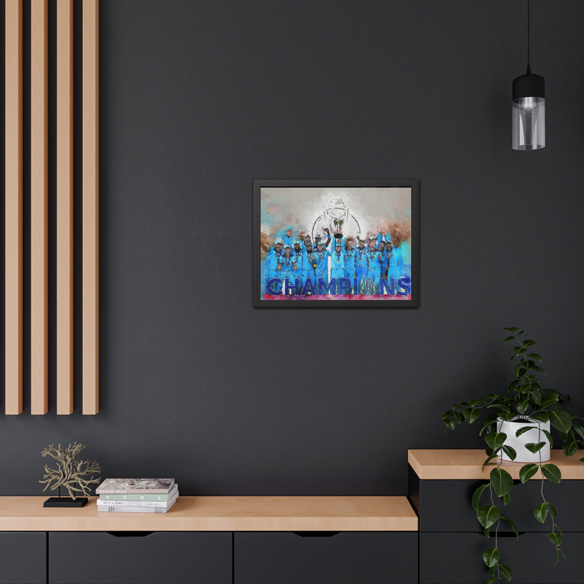 2019 Cricket World Cup Glory: England's Triumph in a Watercolour Fine Art Print, Ready to Hang Wall Art Cricket Gift.