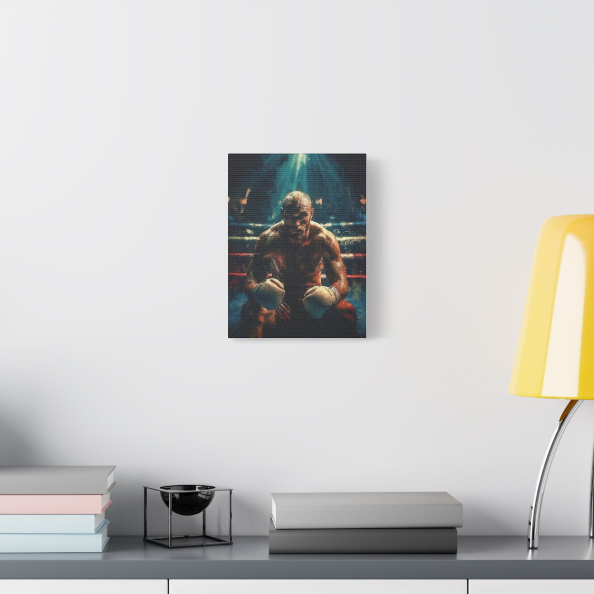 Fury Unleashed: Stretched Canvas Fine Art Boxing Print - Ready to Hang, Wall Art Boxing Gift