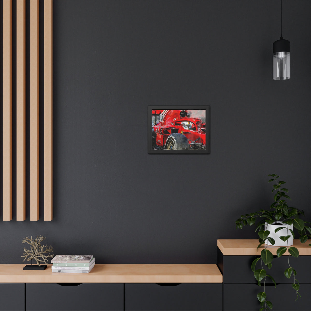 Drive into the F1 Fast Lane: Framed Watercolour F1 Fine Art Print - Ready to Hang, Wall Art Formula One Gift.