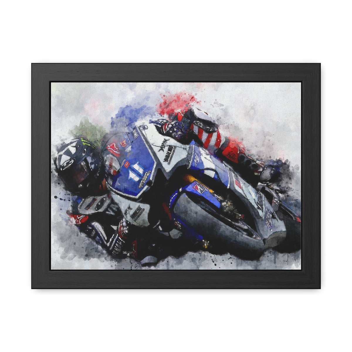 MotoGP Masterpiece: Framed Watercolour Fine Art Print Poster - Ready to Hang, the Ultimate Wall Art MotoGP Gift