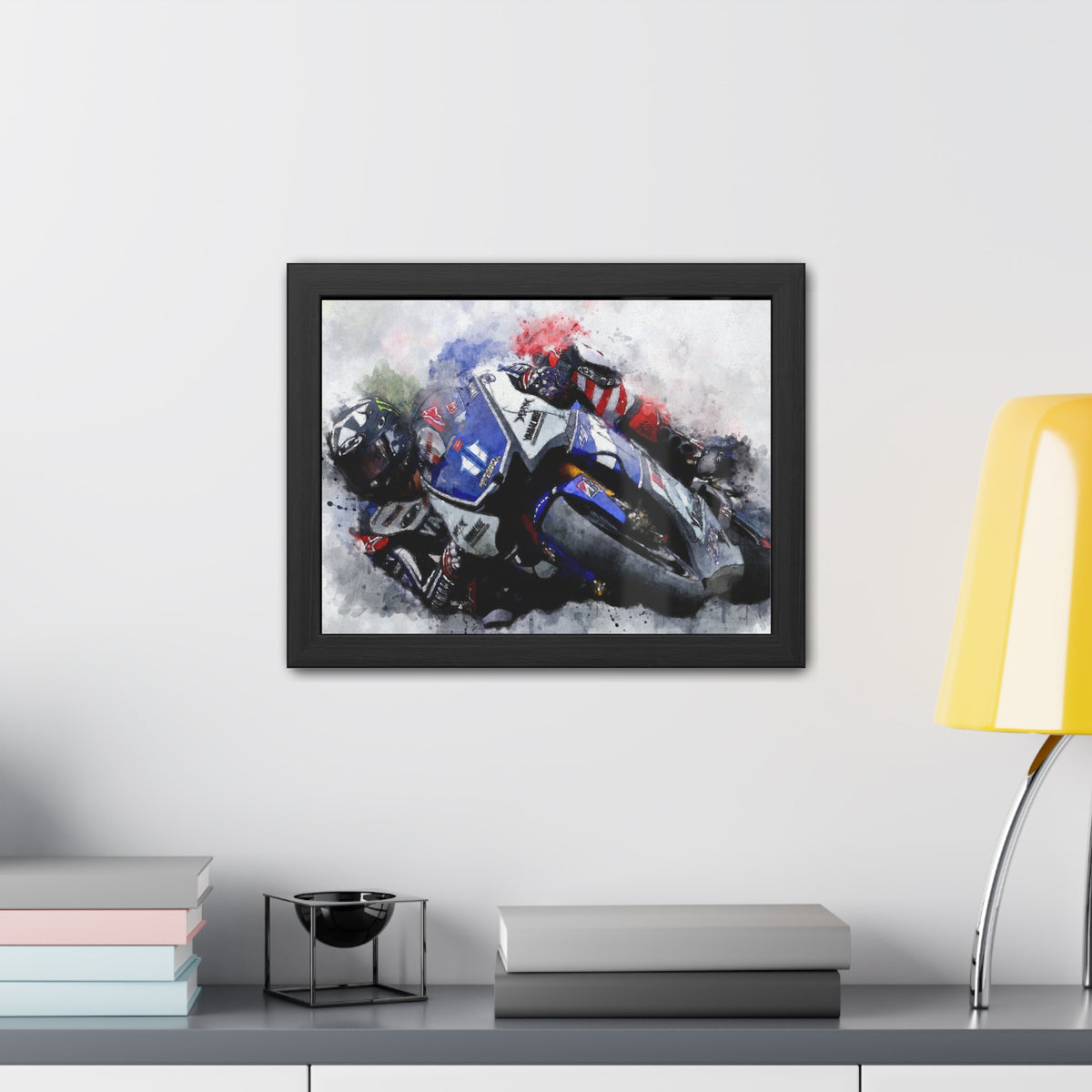 MotoGP Masterpiece: Framed Watercolour Fine Art Print Poster - Ready to Hang, the Ultimate Wall Art MotoGP Gift
