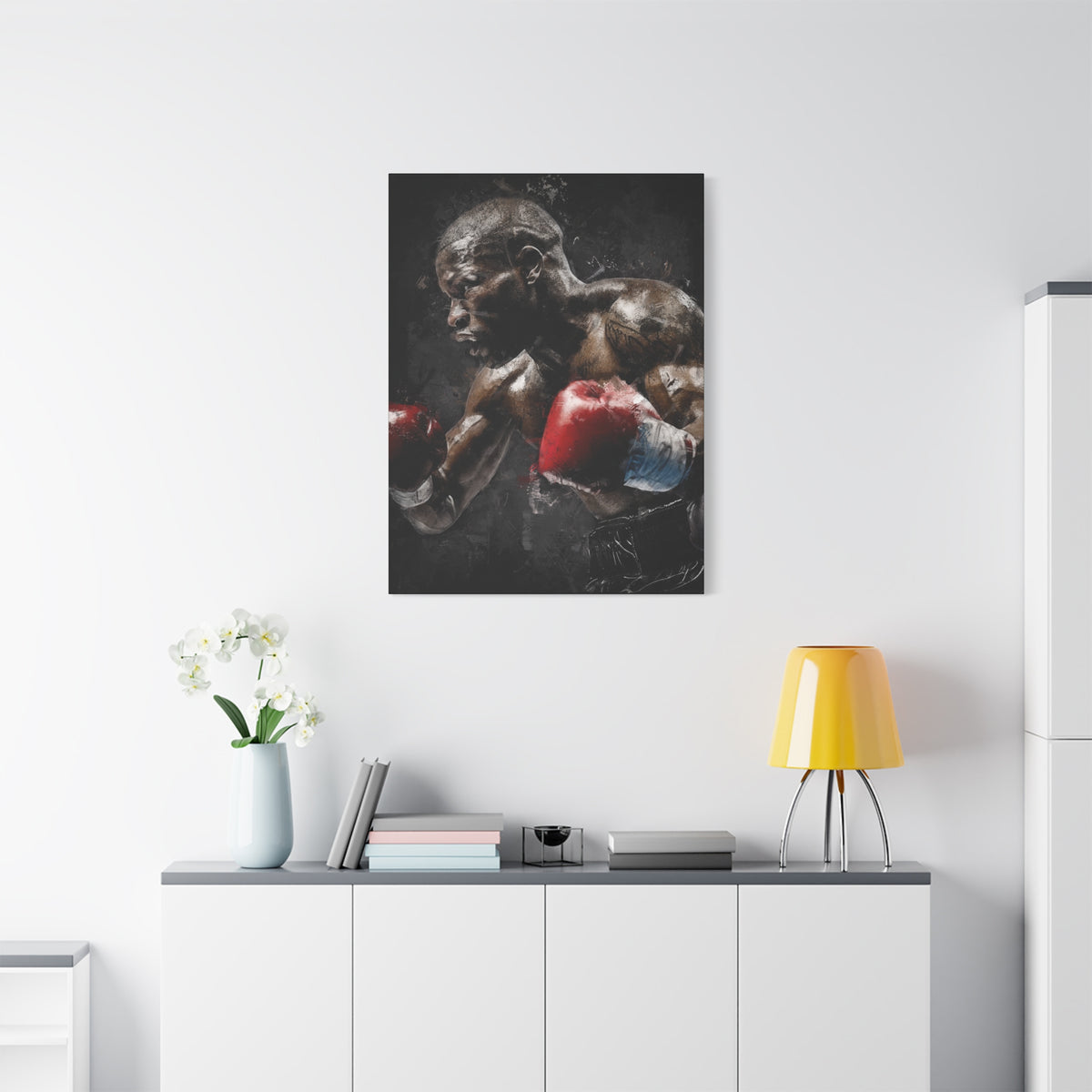 Floyd's Essence: Stretched Canvas Fine Art Boxing Print Poster,  Ready to Hang, Wall Art Boxing Gift