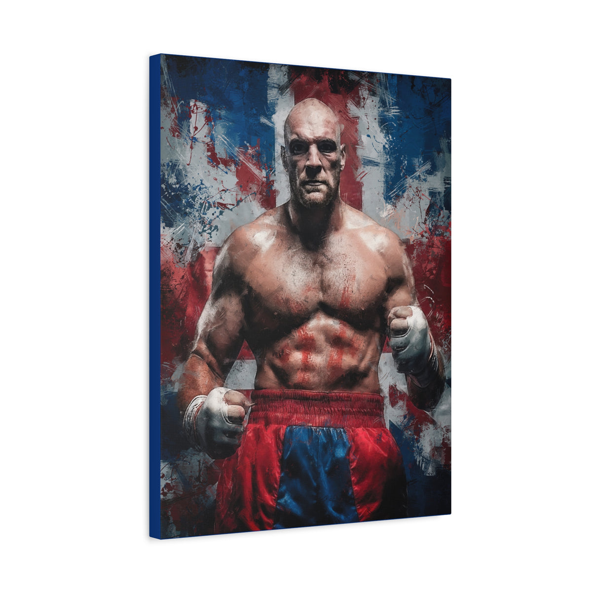Tyson Fury: Grit and Glory - Stretched Canvas Fine Art Boxing Print Poster, Ready to Hang, Wall Art Boxing Gift