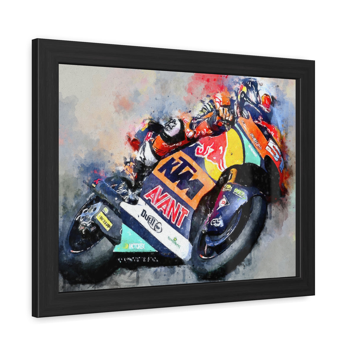 Speed Unleashed: Framed Watercolour MotoGP Fine Art Print Poster - Ready to Hang, Wall Art MotoGP Gift