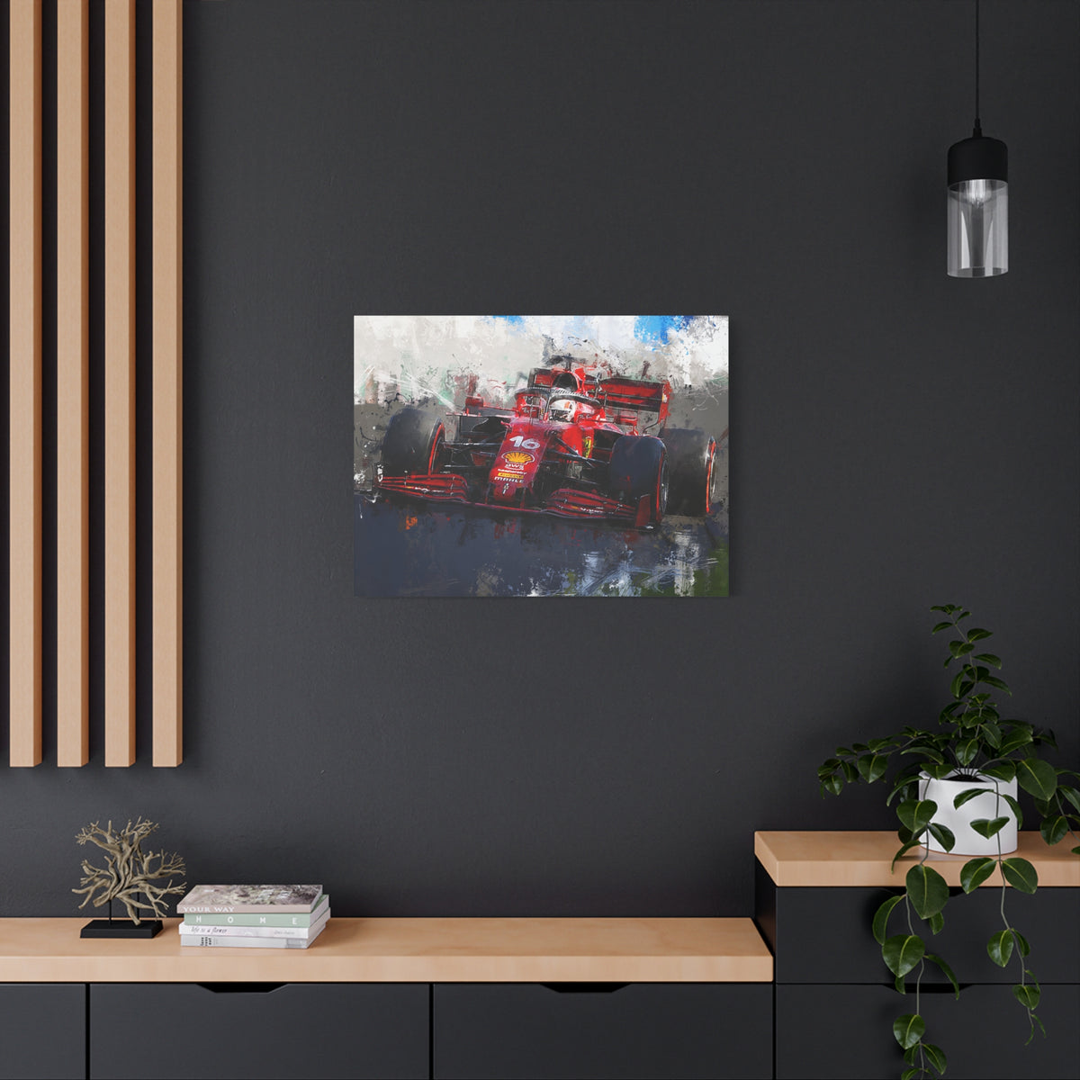 Speed Unleashed: Stretched Canvas Fine Art F1 Print Poster - Ready to Hang, Wall Art Formula One Gift