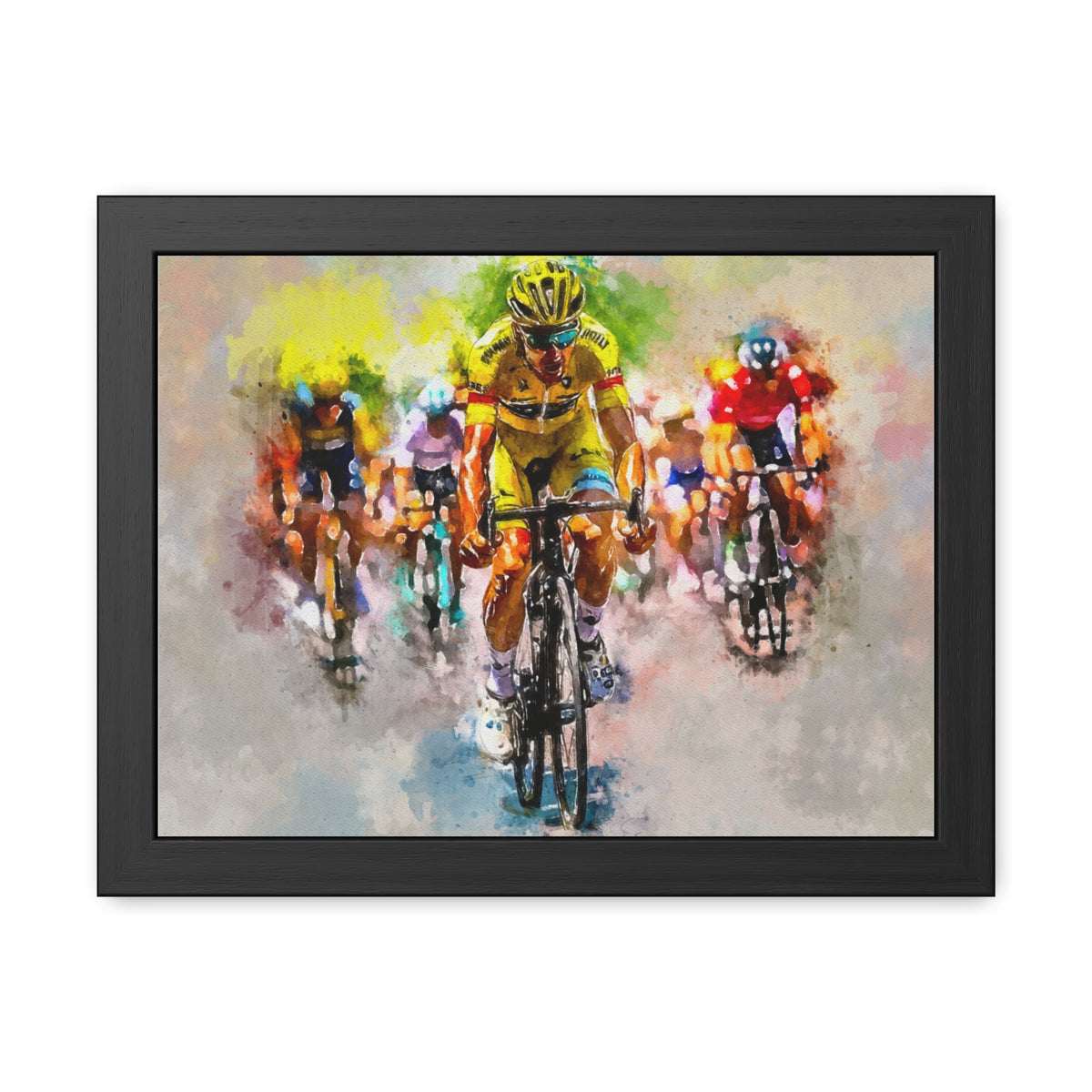 Ride into Elegance, Tour de France Cycling Painting Art Print Poster for Stylish Wall Decor and Perfect Gifts