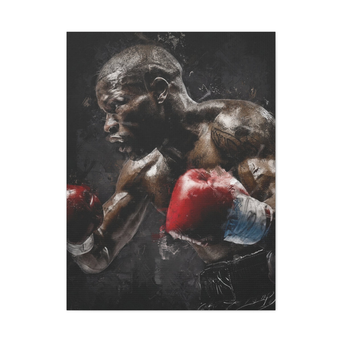Floyd's Essence: Stretched Canvas Fine Art Boxing Print Poster,  Ready to Hang, Wall Art Boxing Gift