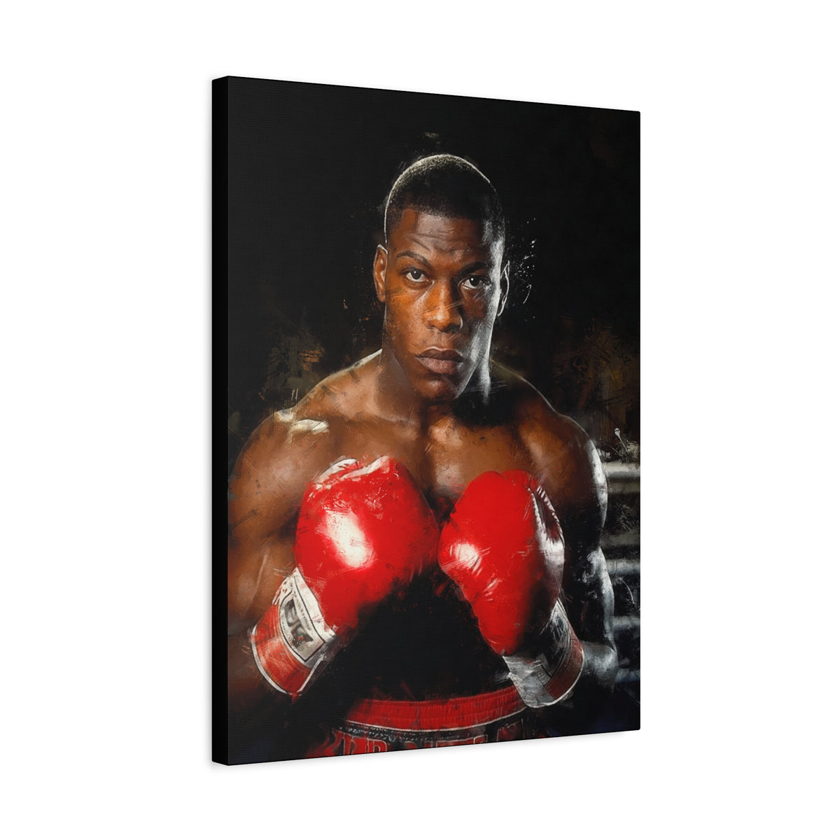 Powerful Presence: Frank Bruno - Stretched Canvas Fine Art Boxing Print Poster, Ready to Hang, Wall Art Boxing Gift