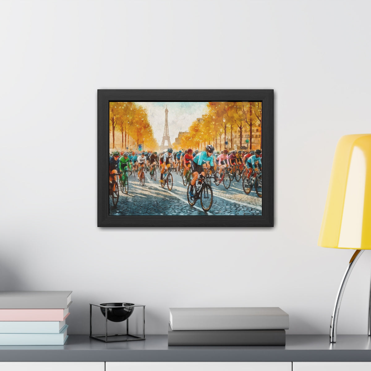 Tour de Elegance, Cycling Wall Decor,  Tour de France Framed Print Poster, A Timeless Gift for Cyclists and Art Connoisseurs!