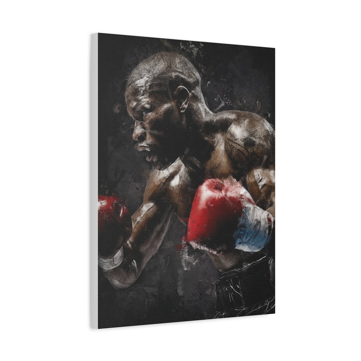 Floyd's Essence: Stretched Canvas Fine Art Boxing Print Poster,  Ready to Hang, Wall Art Boxing Gift