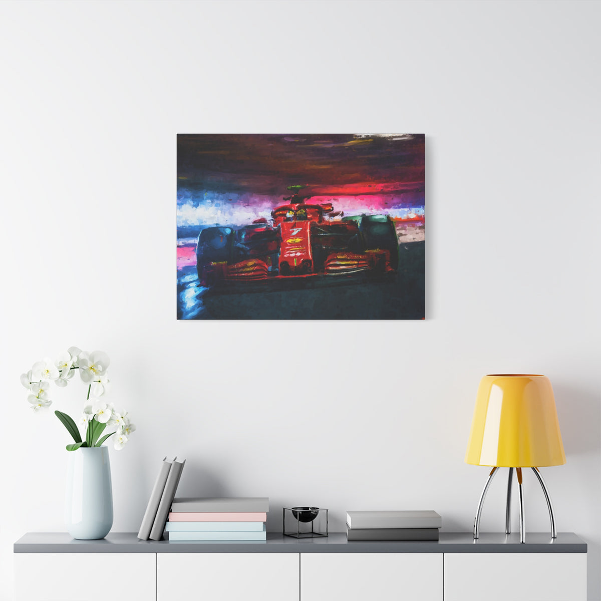 Drive into the Thrill: Formula One Racing Car Impressionist Painting Fine Art Print Poster - Ready to Hang, Formula One Gift
