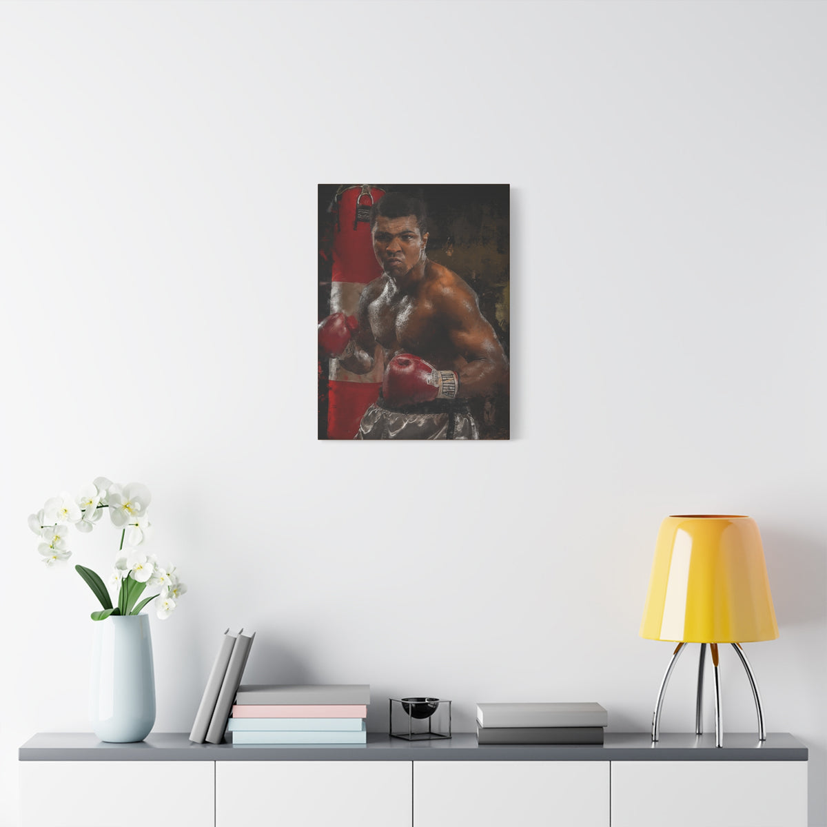 The Greatest: Muhammad Ali Stretched Canvas Fine Art Boxing Print Poster - Ready to Hang, Wall Art Boxing Gift