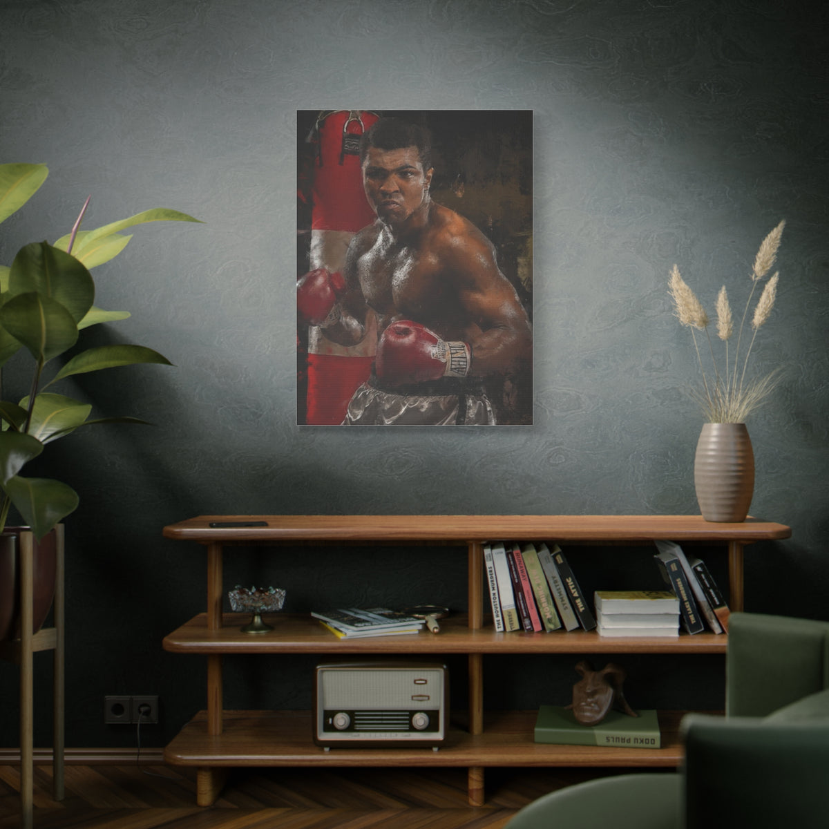 The Greatest: Muhammad Ali Stretched Canvas Fine Art Boxing Print Poster - Ready to Hang, Wall Art Boxing Gift