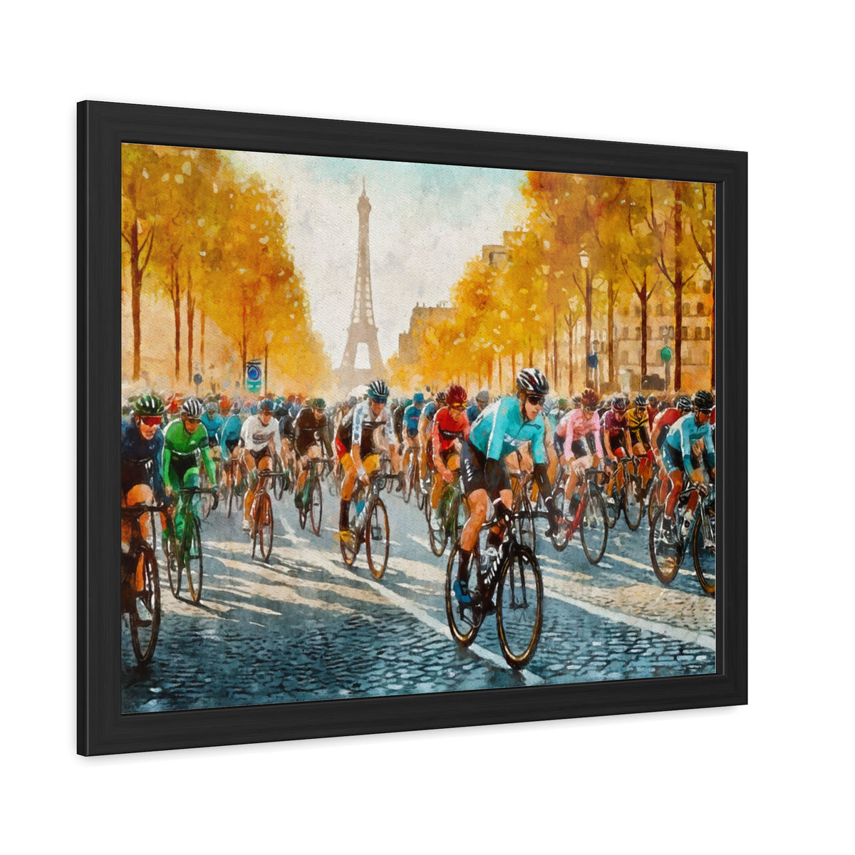 Tour de Elegance, Cycling Wall Decor,  Tour de France Framed Print Poster, A Timeless Gift for Cyclists and Art Connoisseurs!