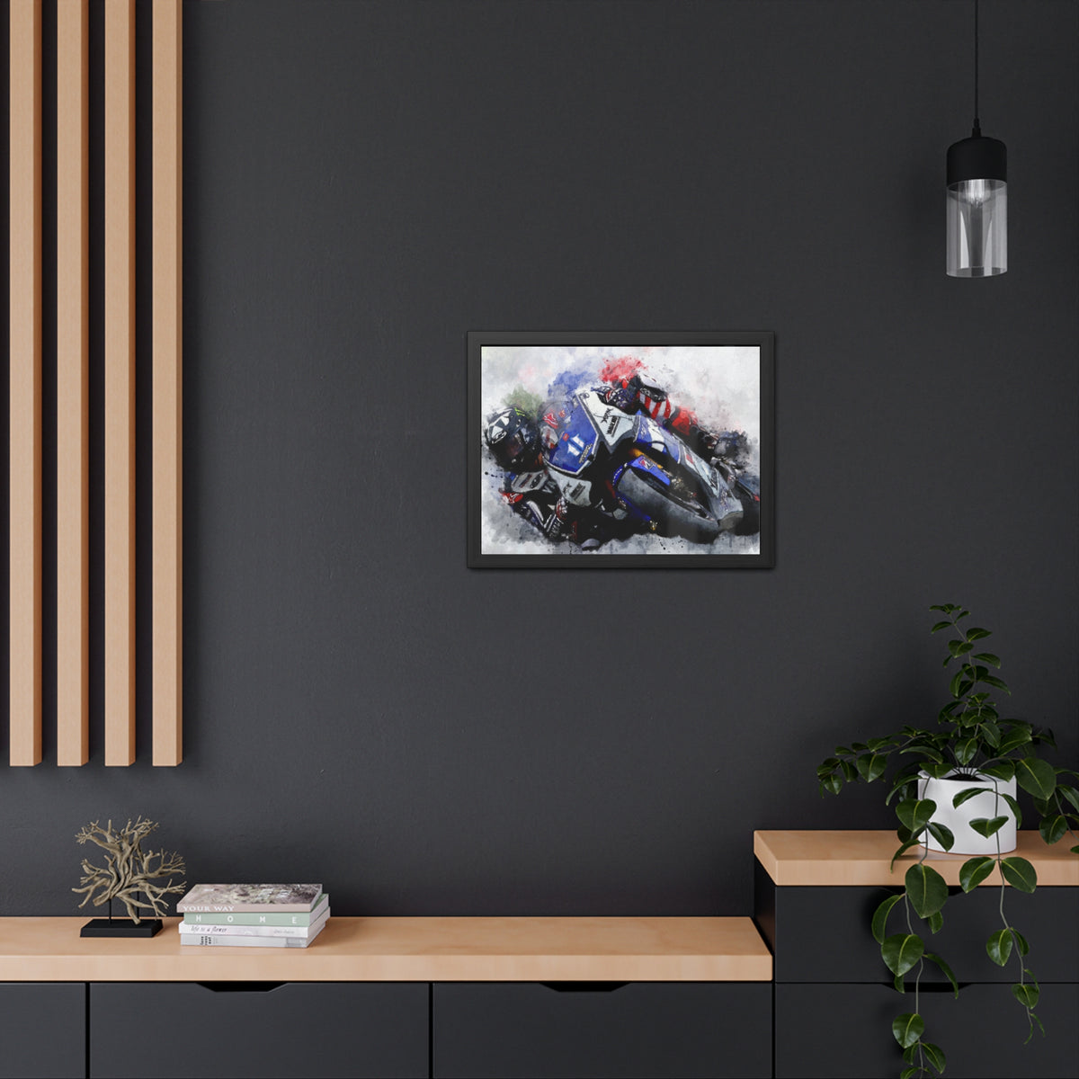 MotoGP Masterpiece: Framed Watercolour Fine Art Print Poster - Ready to Hang, the Ultimate Wall Art MotoGP Gift