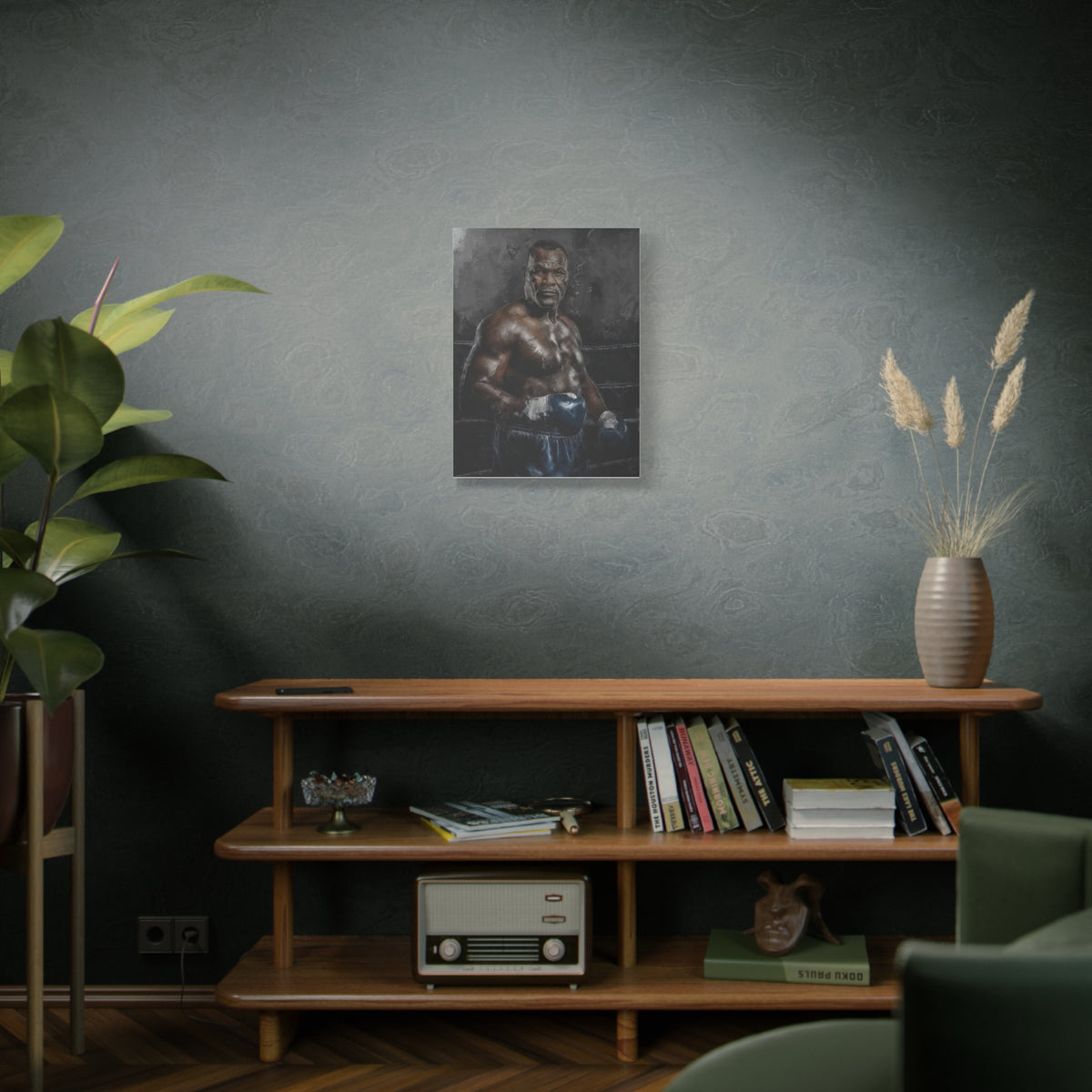 Smokin' Joe Frazier: Stretched Canvas Fine Art Boxing Print Poster - Ready to Hang, Wall Art Boxing Gift