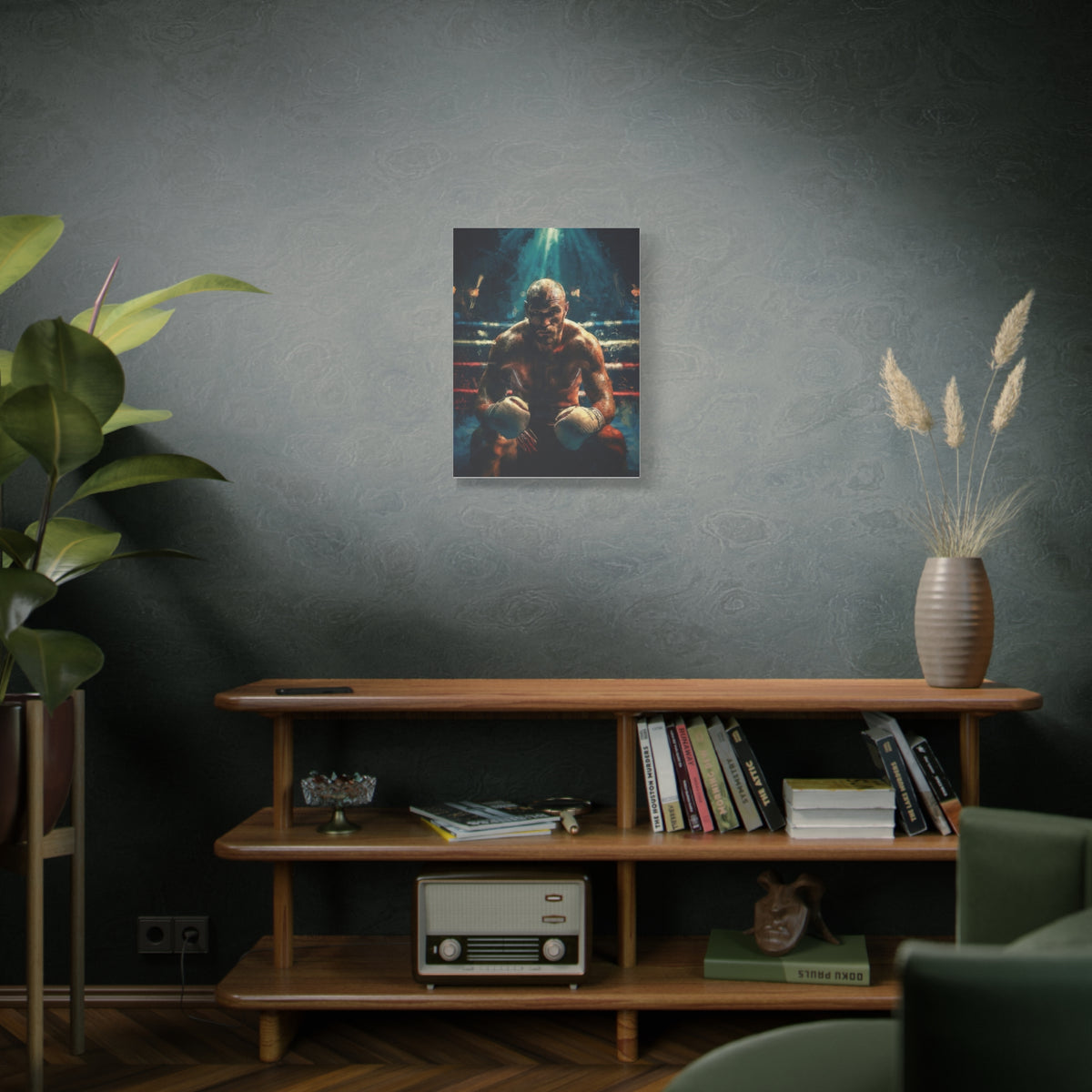 Fury Unleashed: Stretched Canvas Fine Art Boxing Print - Ready to Hang, Wall Art Boxing Gift